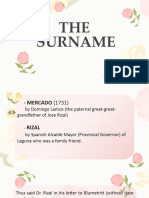 Surname Rizal