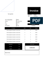 Hourly Invoice Template Word