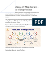 Features of MapReduce