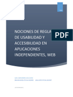 Nociones de Reglas de Usabilidad y Accesibilidad en Aplicaciones Independientes