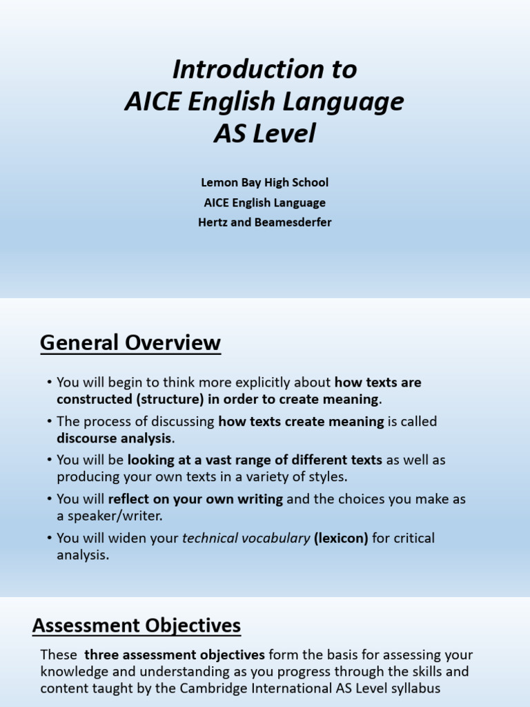 Papa Cambridge Aice Lang A Level