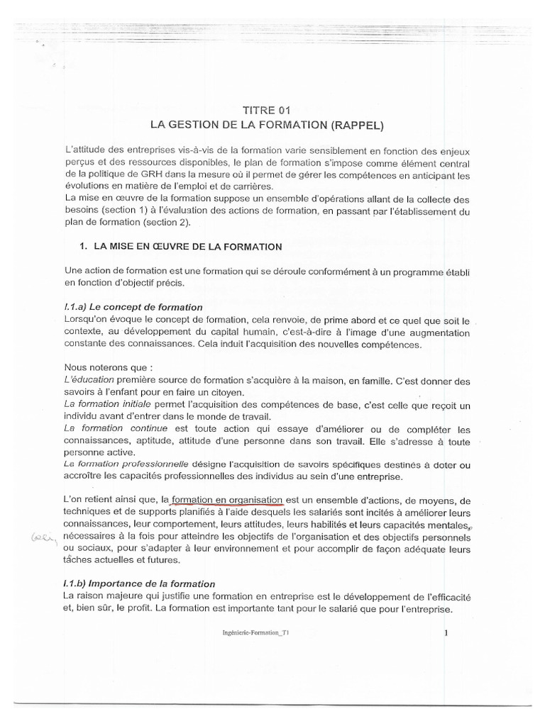 Cours de Formation | PDF