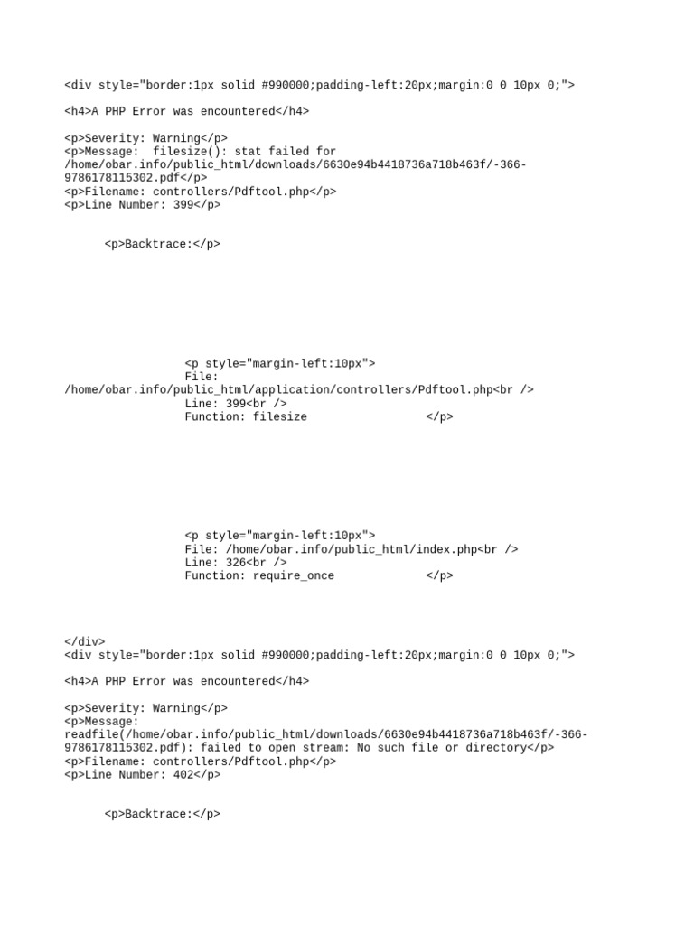 PHP File Access Errors in Pdftool | PDF