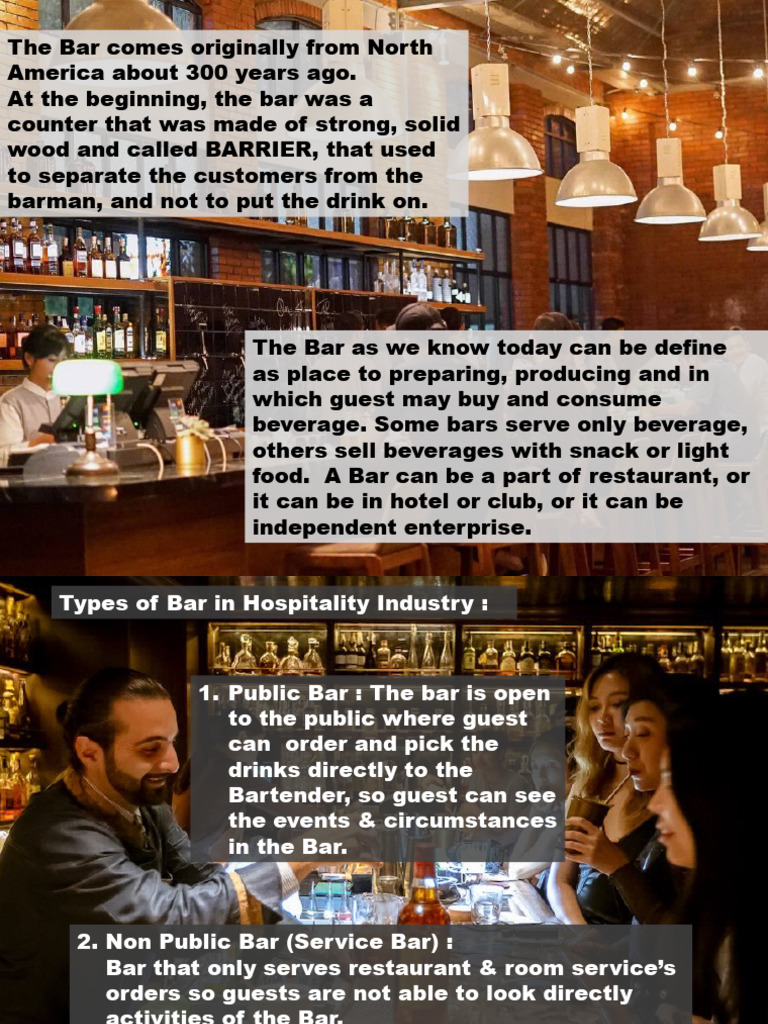 Bar History & Lay Out | PDF | Bar (Establishment) | Pub