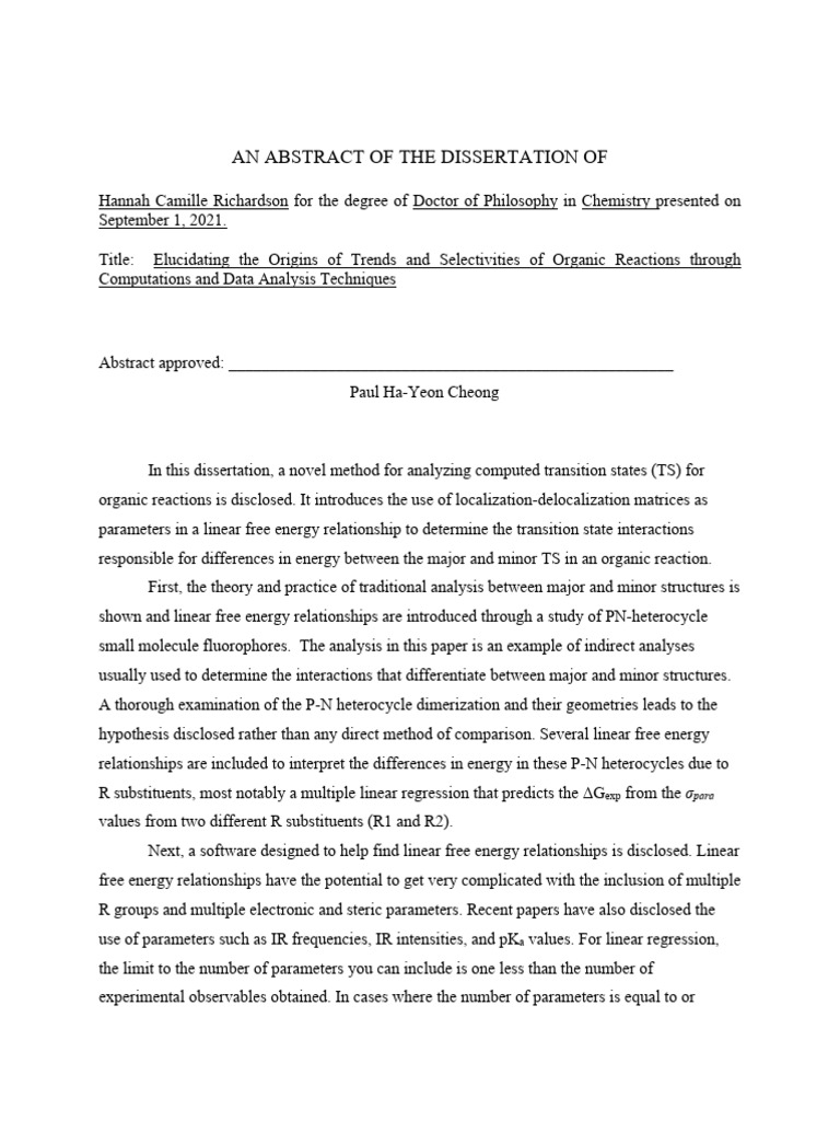 Richardson Dissertation | PDF | Matrix (Mathematics) | Chemistry