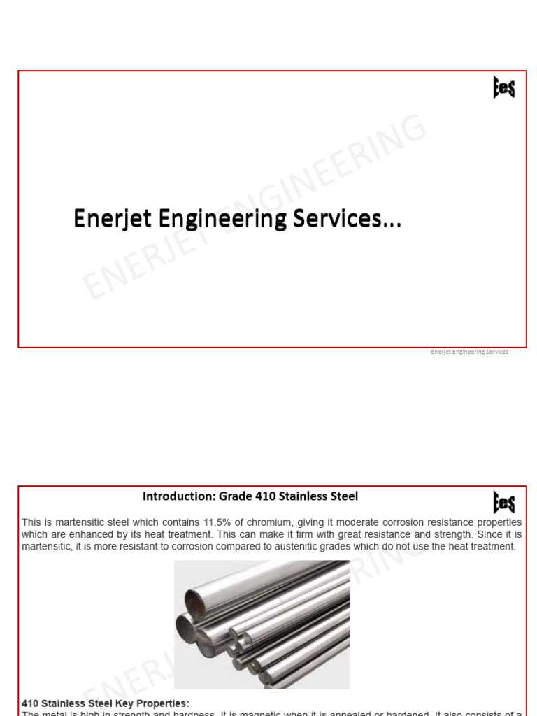 Grade 410 Stainless Steel Overview | PDF | Stainless Steel | Steel