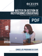 Master en Gestion de Instituciones Educativas