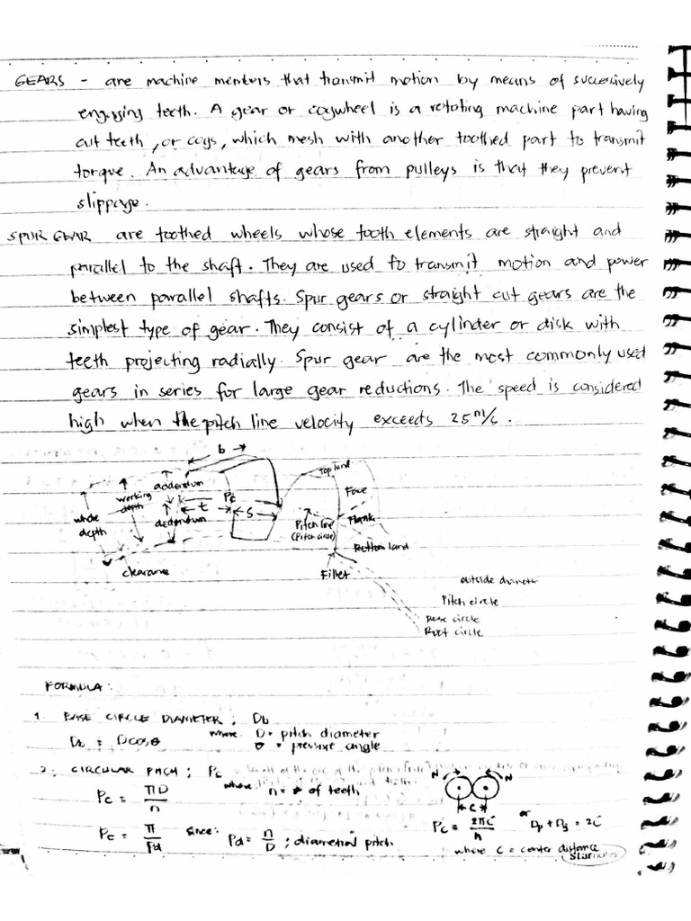 Spur Gear Formula PDF