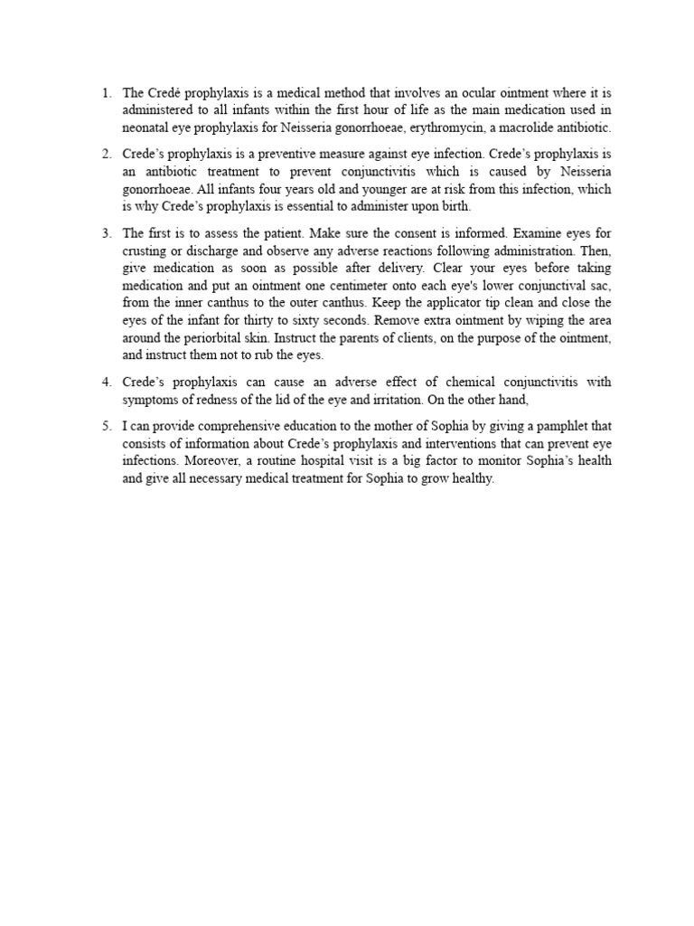 Crede's Prophylaxis PDF