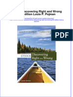 Textbook Ebook Ethics Discovering Right and Wrong 8Th Edition Louis P Pojman All Chapter PDF