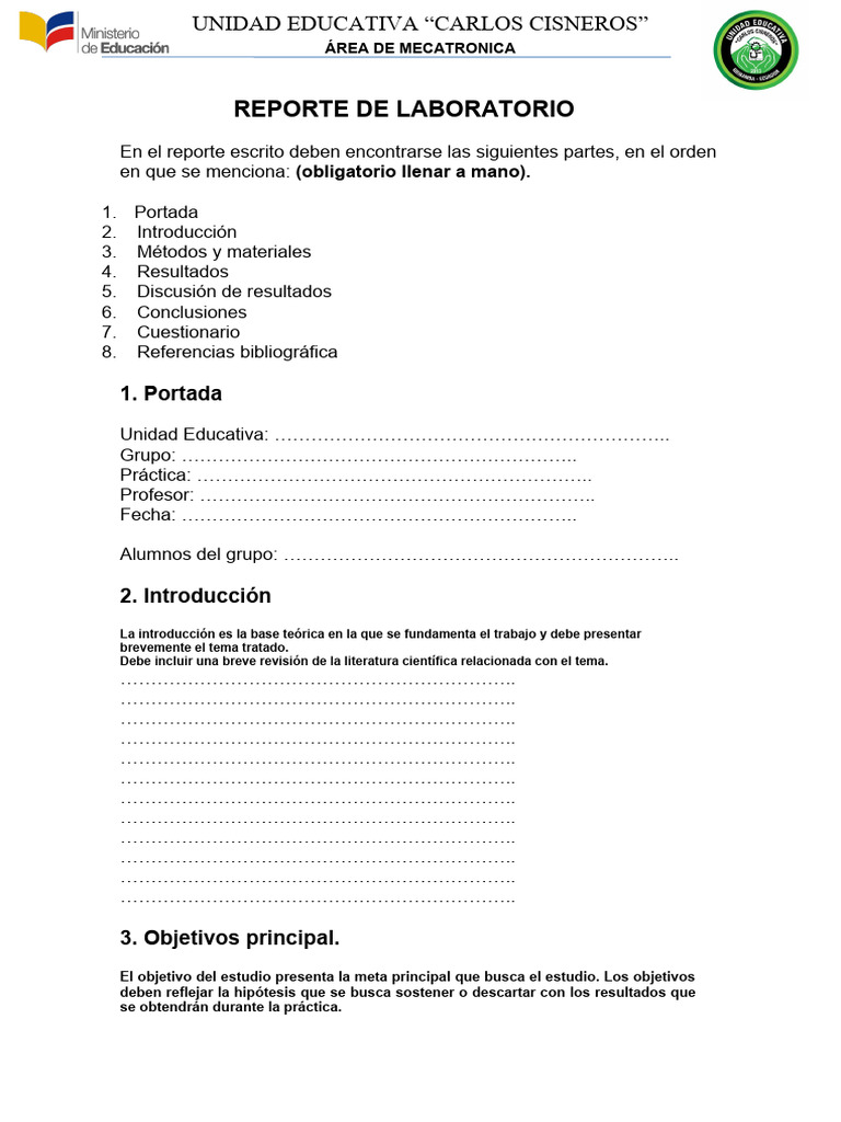 Modelo de Reporte de Práctica | PDF | Hipótesis | Cognición