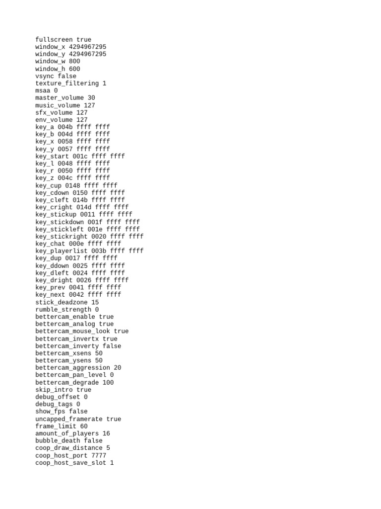 Game Configuration Settings Overview | PDF | Computers | Technology ...