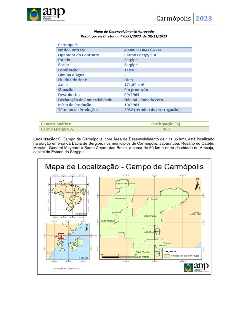 Carmopolis PDF | PDF | Poço de petróleo