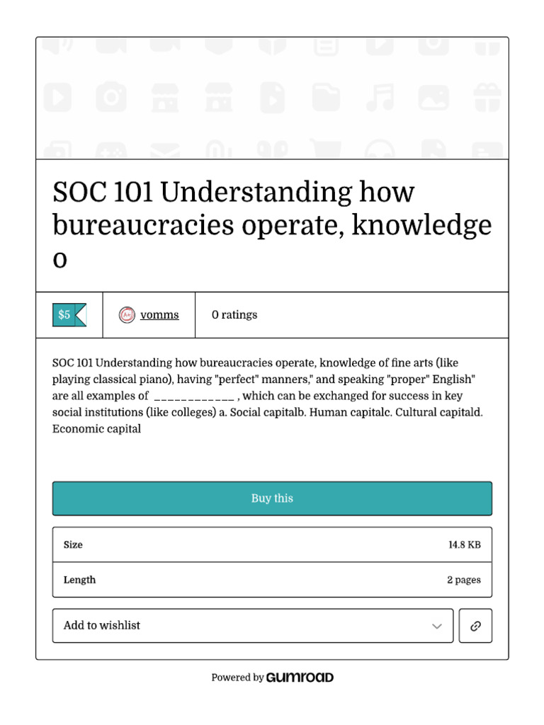 Soc 101 | PDF