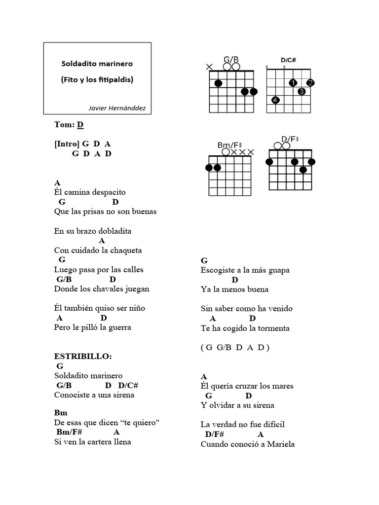 Soldadito Marinero (Acordes) | PDF