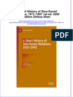 Textbook Ebook A Short History of Sino Soviet Relations 1917 1991 1St Ed 2020 Edition Zhihua Shen All Chapter PDF