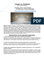 Questionario Sobre o Documentario POWER - Com GABARITO