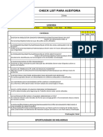 Check List de Auditoria 5S