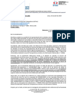Carta #052-2024-DP-OD-LIMA, de Fecha 23 de Abril