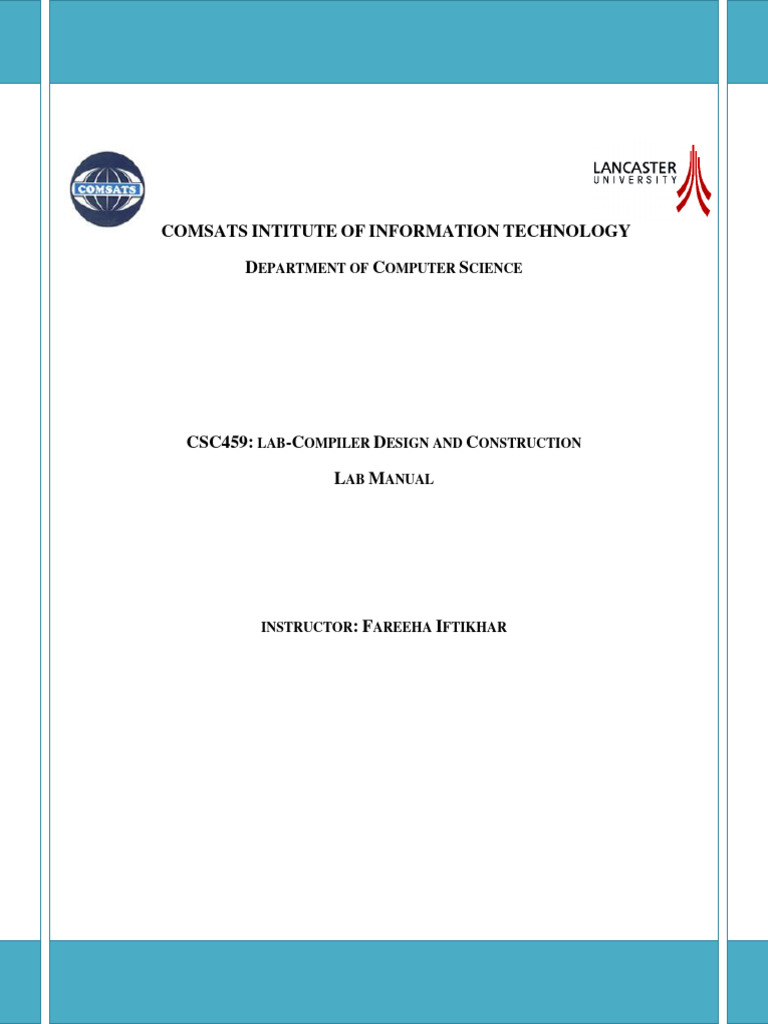 Csc 459 cc lab manual pdf computer programming compiler