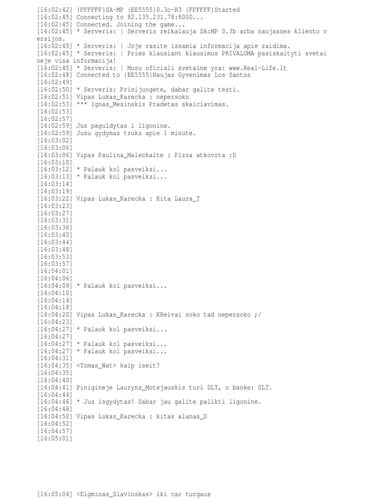Chat Log | PDF