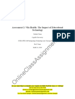 NURS FPX 6109 Assessment 2 Vila Health - The Impact of Educational Technology