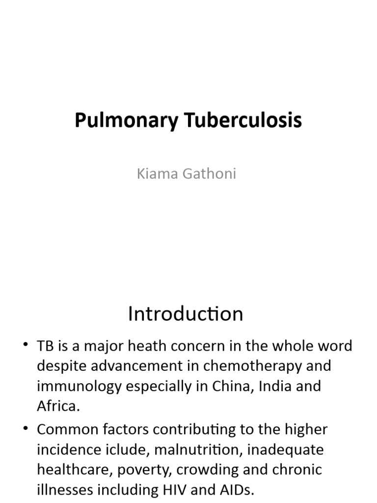Pulmonary Tuberculosis Pdf Tuberculosis Lymphatic System