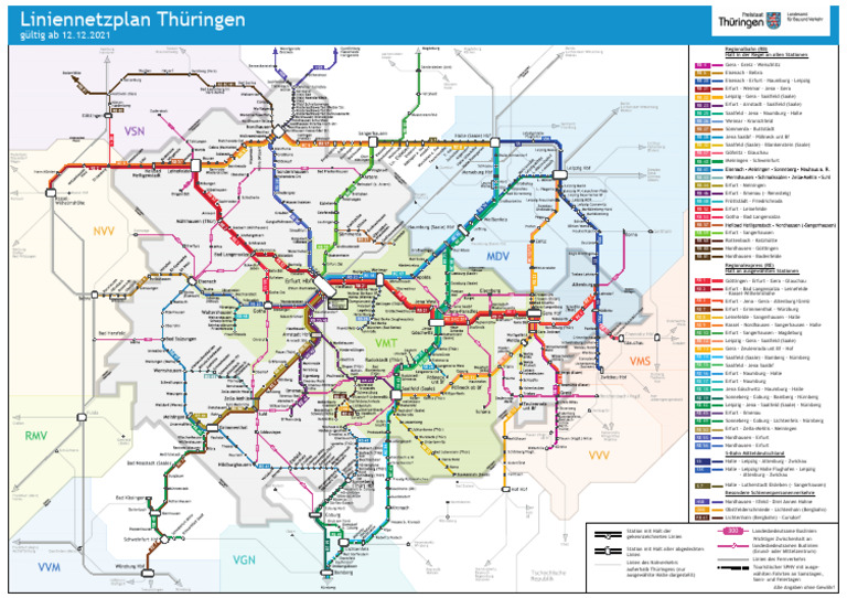 Liniennetzplan Thueringen 2022 | PDF