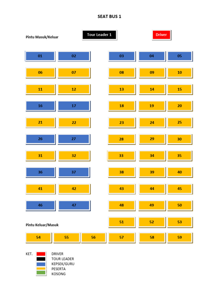 Bus Seating Chart Overview | PDF