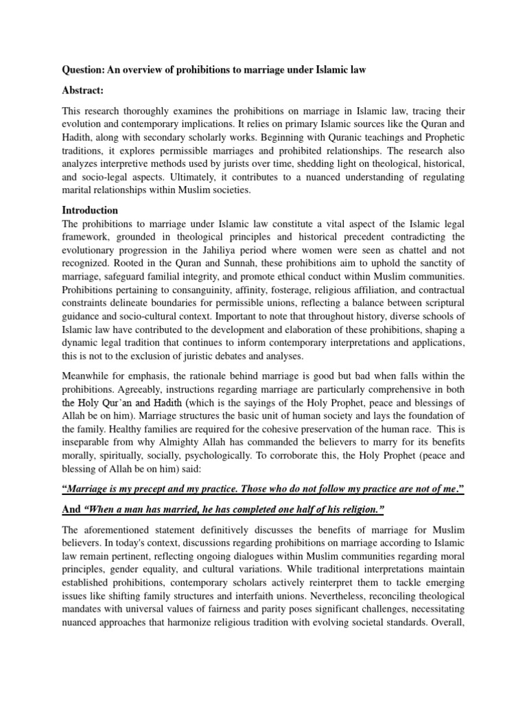 Group D Islamic Family Law | PDF | Marriage | Sharia