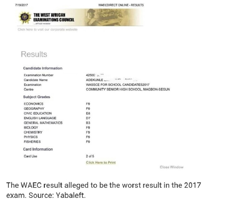 WAEC Result (MConverter - Eu) | PDF