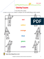 Worksheet - Coloring Crayons