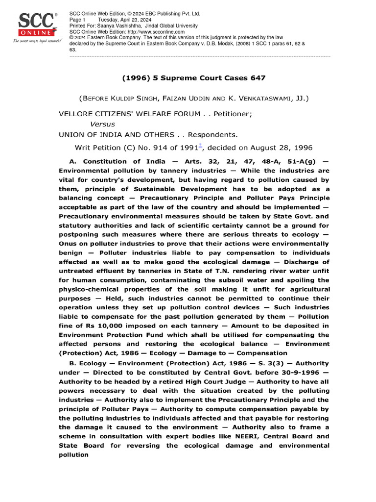 Supreme Court Ruling: Eastern Book Co. | PDF | Supreme Court Of The ...