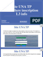 Procedure Inscription Site Una TP L3 INFO