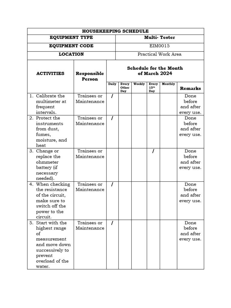 equipment-maintenance-schedule-pdf-electricity-probability-and