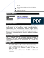 Electrical Service Design and Energy Utilization