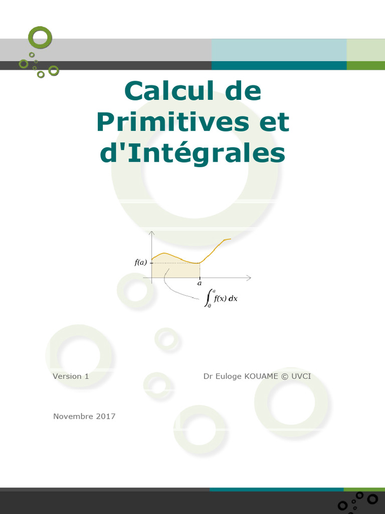Calcul des Primitives et Intégrales | PDF | Intégral | Fonction ...