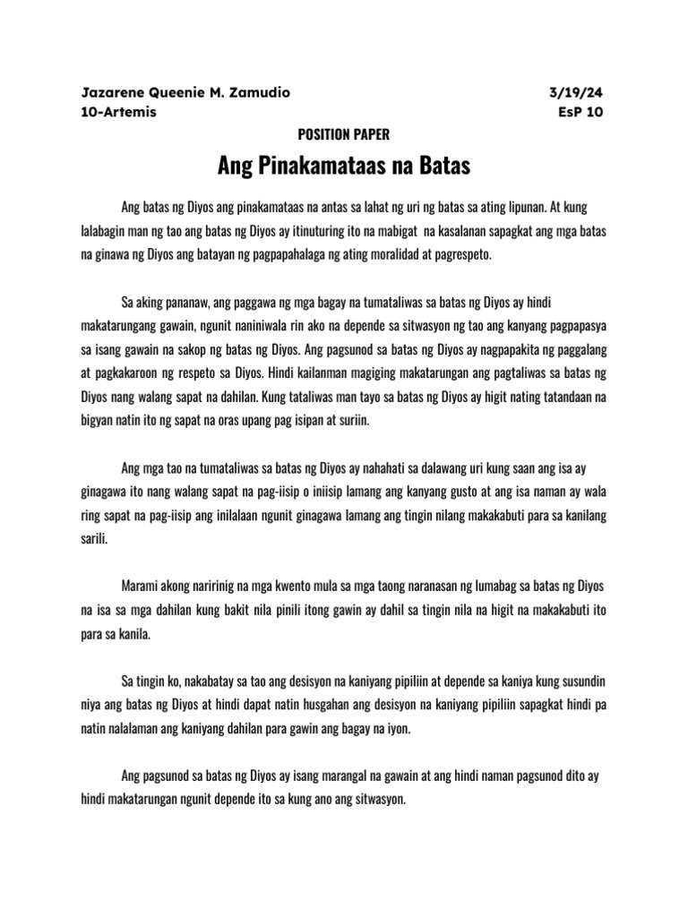 Position Paper | PDF