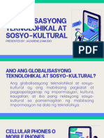 Globalisasyong Teknolohikal at Sosyo Kultural