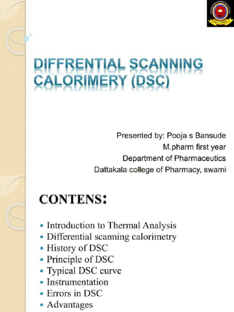 DSC Advntages | PDF