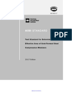 AISI S902 17 Test Standard For Determining The Effective Area of