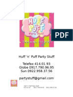 Huff N' Puff Party Stuff Telefax 414.01.93 Globe 0917.790.96.95 Sun 0922.958.37.56