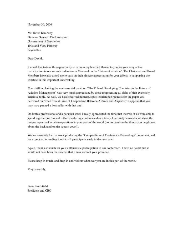 thanking a guest speaker