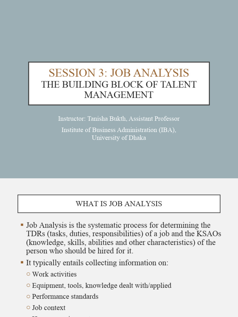 Job Analysis in Talent Management | PDF | Business | Industrial And ...