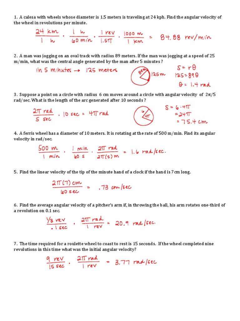 PC 4 1 Linear And Angular Velocity PDF