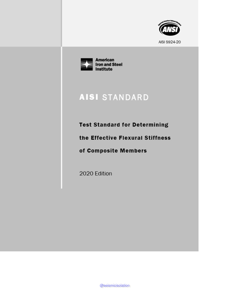 AISI S924 20 Test Standard For Determining The Effective Flexural | PDF ...