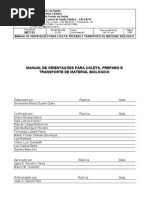 MANUAL DE ORIENTAÇÕES PARA COLETA, PREPARO E