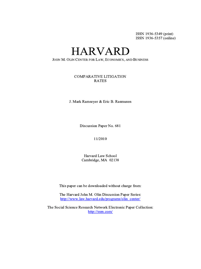 Litigation Data - Harvard University Press | PDF