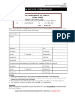 2023 Visa Invitation Letter Application