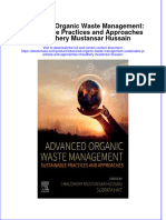 Textbook Ebook Advanced Organic Waste Management Sustainable Practices and Approaches Chaudhery Mustansar Hussain All Chapter PDF